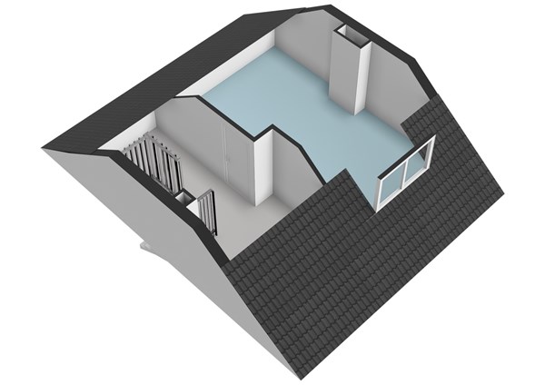 Plattegrond - Zingerskamp 23, 1251 PJ Laren Nh - Zingerskamp 23 - Laren - Tweede verdieping - 3D  _5.jpg